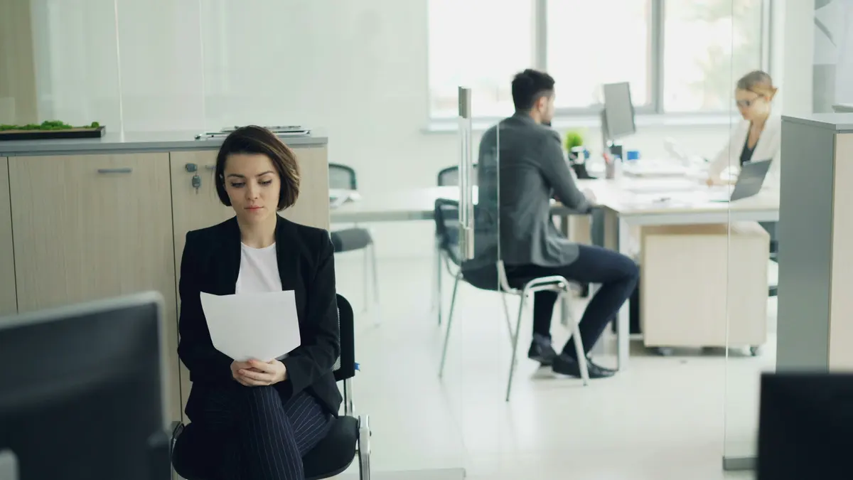 A candidate waiting for the interview