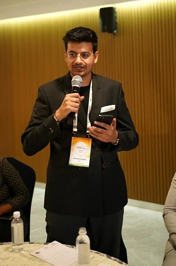 Eashan Gupta, our founder, hosting the AI roundtable at an industry leadership workshop in Hyderabad